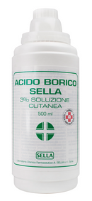 Acido borico sella 3% soluzione cutanea  acido borico