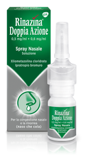Rinazina doppia azione 0,5 mg/ml + 0,6 mg/ml spray nasale, soluzione xilometazolina cloridrato/ipratropio bromuro
