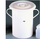 Vaso a tenuta stagna per comoda in materiale plastico con coperchio
