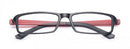 Occhiale da lettura premontato twins silver light nero/rosso +3,50