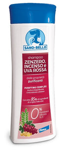 Sano e bello shampoo zenzero incenso e uva rossa 250 ml