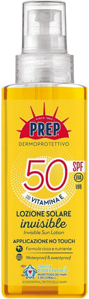 Prep dermoprotettivo lozione solare invisible spf50 con vitamina e water resistant 175 ml