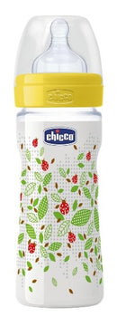 Chicco biberon well being in polipropilene unisex da 250 ml medium silicone ita