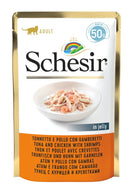 Schesir cat tonnetto e pollo con gamberetti 50 g