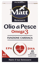 Matt benessere olio di pesce omega 3 40 gellule