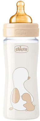 Chicco biberon original 240ml vetro 1 foro 1 foro unisex con tettarella in caucciu'