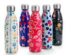 Bottiglia thermos in acciaio watercolor fiori 1 pezzo
