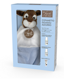 Fiocchi di riso cofanetto doudou bimbo azzurro minisize pasta cambio 15 ml + minisize intimo mioderm 50 ml + minisize detergente corpo capelli talco 50 ml + doudou fiocco azzurro