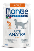 Monge busta monoporzione cat adult pate anatra 85 g