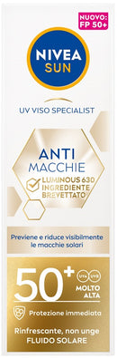 Nivea sun crema viso solare luminous 60 fp50 40 ml