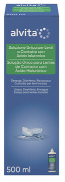 Soluzione unica lenti a contatto con acido ialuronico alvita 500 ml