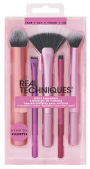 Real techniques 01895 artist essentials 1 pennello fondotinta + 1 pennello eyeliner + 1 pennello illuminanti + 1 pennello labbra + 1 pennello sfumatura lieve