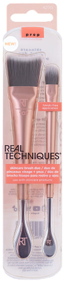Real techniques 4270 skincare brush duo 2 pennelli skincare