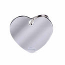 Big heart medaglietta per collare in ottone cromato