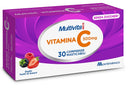 Multivitamix vitamina c 500 mg frutti di bosco 30 compresse masticabili senza zuccheri con edulcorante senza glutine senza lattosio