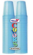 DOPLA BICCHIERI 200CC 100PEZZI  AZZURRI