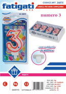 FATIGATI CANDELINE COMPLEANNO NUMERO 3