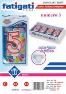 FATIGATI CANDELINE COMPLEANNO NUMERO 5