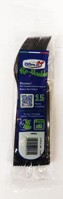 DOPLA FORCHETTE COMPACT 15PEZZI  RIUT NERO