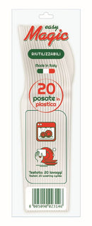 DOPLA CUCCHIAI COMPACT 20PEZZI  RIUT BIANCO