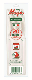 DOPLA COLTELLI COMPACT 20PEZZI  RIUT BIANCO